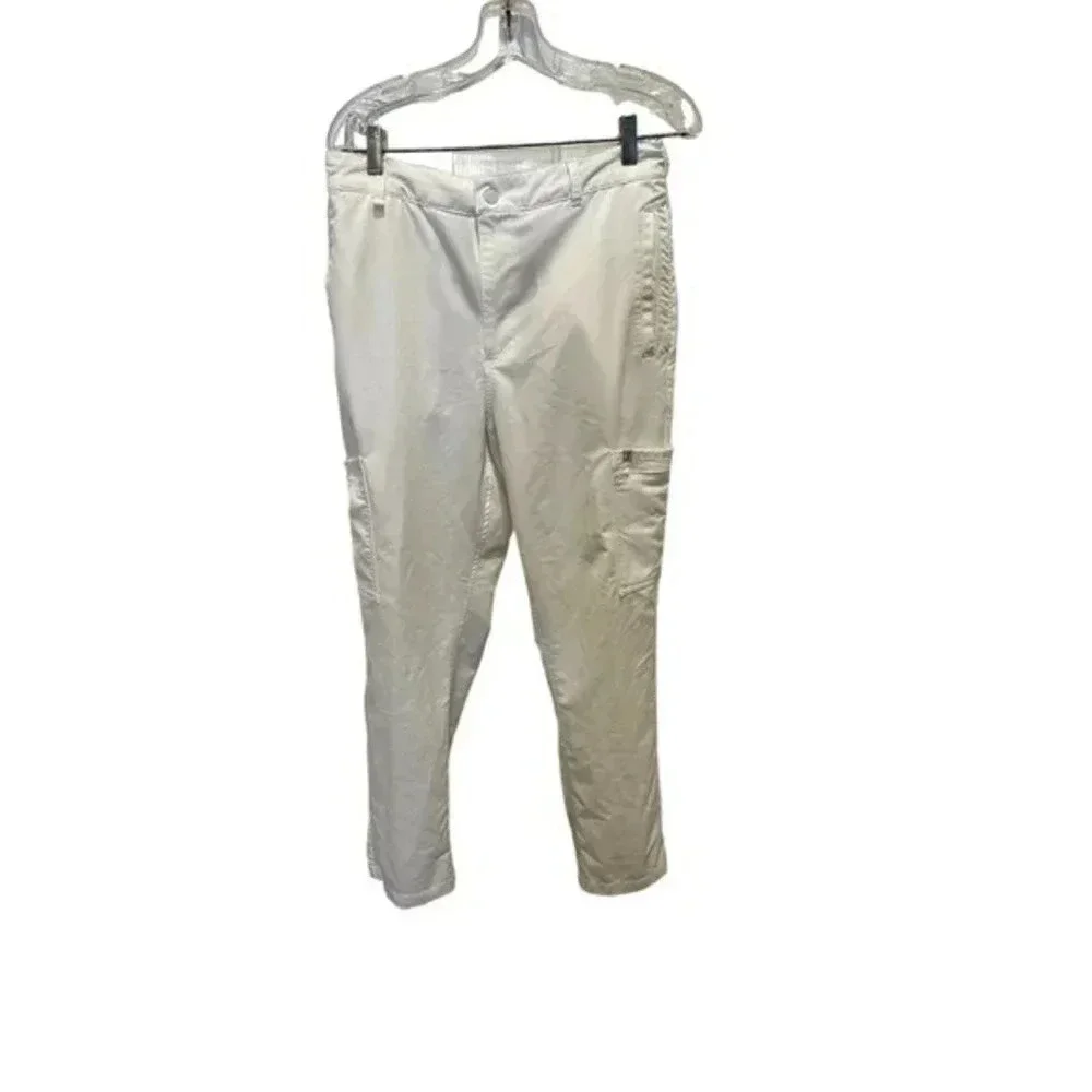 Jaanuu‎ Men's 11-pocket Relaxed-fit White Scrub Pant Size M
